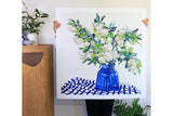 May bush and the blue vase